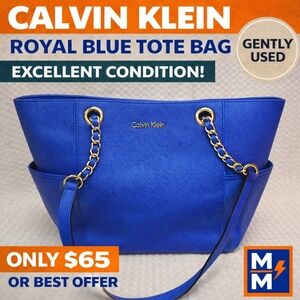 Calvin Klein Royal Blue Tote Bag. Gently Ised. Excellent Condition.